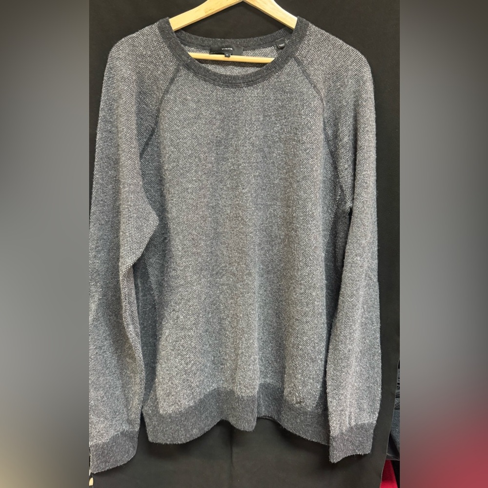 Vince Men's Charcoal Crewneck Sweater XL